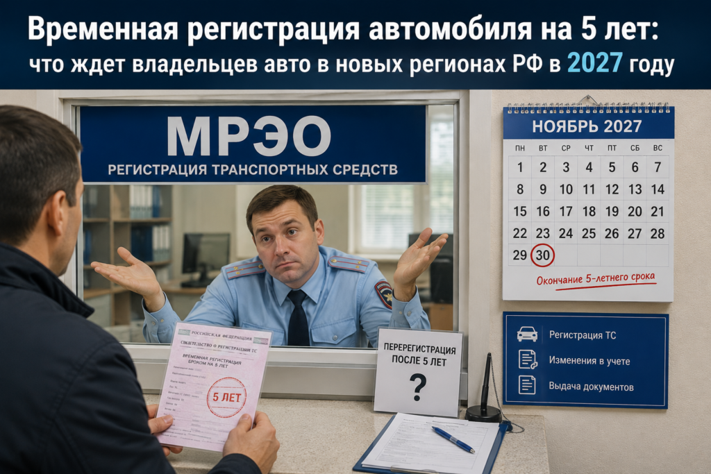 Временная регистрация автомобиля на 5 лет