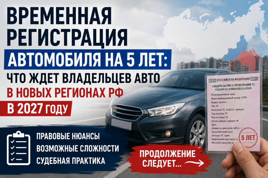 Временная регистрация автомобиля на 5 лет