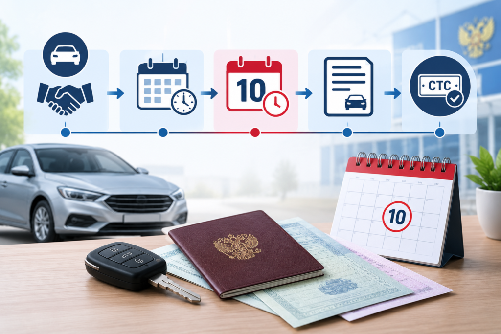 Срок постановки автомобиля на учёт